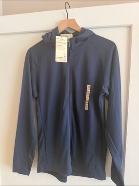 Muji Navy Zip-Up Hoodie